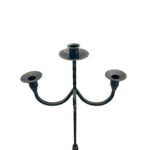 Hand Forged Wrought Iron Floor Candelabra 48" (123cm) 3-Arm Candle Holder Antique Copper or Gold Patina Choice Rustic Wedding Decor - Image 8