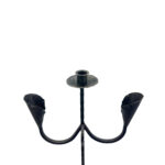 Hand Forged Iron Candelabra 48" (123cm) Antique Copper or Gold Patina 3-Arm Lily Cup Candle Holder Rustic Wedding Decor - Image 8