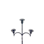 Hand Forged Iron Floor Candelabra 50.5" (128cm) Antique Copper Patina 3-Arm Twist & Scroll Design Rustic Wedding Decor - Image 6