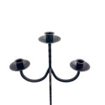 Hand Forged Iron Floor Candelabra 48" (122cm) Antique Copper Patina 3-Arm Loop Design Classic Candle Holder Rustic Decor - Image 5
