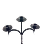 Hand Forged Iron Floor Candelabra 52" (133cm) Antique Copper Patina 3-Arm Classic Plate Candle Holder Tall Rustic Decor - Image 5