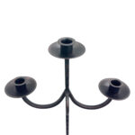 Hand Forged Iron Floor Candelabra 47.5" (121cm) Antique Copper Patina 3-Arm Infinity Loop Design Classic Candle Holder - Image 5