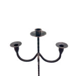Hand Forged Iron Floor Candelabra 49" (124cm) Antique Copper or Gold Patina 3-Arm Twist Stem Candle Holder Rustic Decor - Image 5