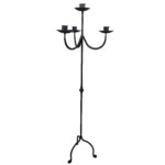Hand Forged Iron Floor Candelabra 48.5" (123cm) Antique Copper or Gold Patina 4 Light - Image 7