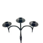 Hand Forged Iron Floor Candelabra 46" (117cm) Antique Copper or Gold Patina 3 Arm Classic Scroll Candle Holder Rustic Decor - Image 8