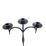 Hand Forged Iron Floor Candelabra 46" (117cm) Antique Copper or Gold Patina 3 Arm Classic Scroll Candle Holder Rustic Decor - Image 5
