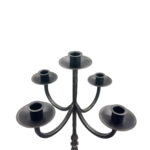 Hand Forged Iron Floor Candelabra 48.5" (123cm) Antique Copper or Gold Patina 3-Arm Royal Scroll Candle Holder Decor - Image 9