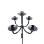 Hand Forged Iron Floor Candelabra 48.5" (123cm) Antique Copper or Gold Patina 3-Arm Royal Scroll Candle Holder Decor - Image 6