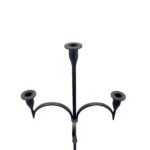 Hand Forged Iron Floor Candelabra 50" (126cm) Antique Copper Patina 3-Arm Slim Corner Design Rustic Decor - Image 7