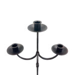 Hand Forged Iron Floor Candelabra 49" (124cm) Antique Copper Patina 3-Arm Compact Scroll Candle Holder Decor - Image 6