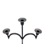Hand Forged Iron Floor Candelabra 49" (124cm) Antique Copper Patina 3-Arm Wide Base Stable Candle Holder Rustic Decor - Image 7