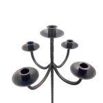 Hand Forged Iron Floor Candelabra 48.5" (123cm) Antique Copper Patina 3-Arm Wide Base Stable Candle Holder Rustic Decor - Image 7