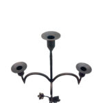 Hand Forged Iron Floor Candelabra 48.5" (123cm) Antique Copper Patina 3-Arm Balanced Scroll Candle Holder Rustic Decor - Image 6