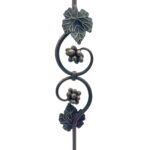 Hand Forged Iron Floor Candelabra 47" (120cm) Antique Copper Patina 4-Arm 5-Candle Classic Scroll Holder Decor - Image 3