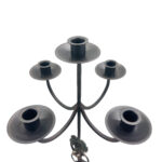 Hand Forged Iron Floor Candelabra 47" (120cm) Antique Copper Patina 4-Arm 5-Candle Classic Scroll Holder Decor - Image 6