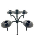 Hand Forged Iron Floor Candelabra 48.5" (123cm) Antique Gold Patina 5-Arm Grand Candelabra Wedding & Home Decor - Image 6