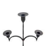 Hand Forged Iron Floor Candelabra 49" (125cm) Antique Copper Patina 3-Arm Slim Base Candle Holder Rustic Decor - Image 6