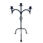 Hand Forged Iron Candelabra 24.5" (62cm) Bronze Electrostatic Finish Grand Tabletop Centerpiece - Image 7