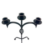 Hand Forged Iron Candelabra 24.5" (62cm) Bronze Electrostatic Finish Grand Tabletop Centerpiece - Image 8