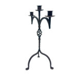 Hand Forged Iron Candelabra 24.5" (62cm) Bronze Electrostatic Finish Grand Tabletop Centerpiece