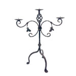 Hand Forged Iron Candelabra 23.5" (60cm) Antique Copper Finish Extra Wide & Grand Statement Centerpiece - Image 5