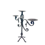 Hand Forged Iron Candelabra 19.5" (49cm) Antique Copper Finish Grand Estate Wide-Arm Centerpiece