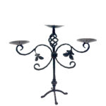 Hand Forged Iron Candelabra 19.5" (49cm) Antique Copper Finish Grand Estate Wide-Arm Centerpiece - Image 6