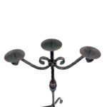 Hand Forged Iron Candelabra 26" (66cm) Antique Copper Finish Majestic Towering Estate Centerpiece - Image 6