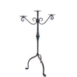 Hand Forged Iron Candelabra 26" (66cm) Antique Copper Finish Majestic Towering Estate Centerpiece - Image 5