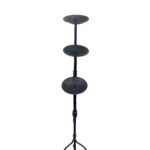 Hand Forged Iron Candelabra Set of 3 (93-113cm) Antique Copper Finish Slender Stem with Compact Arched Base - Image 5