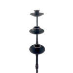 Hand Forged Iron Candelabra Set of 3 (93-113cm) Antique Copper Finish Slender Stem with High Arched Base - Image 5