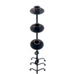 Hand Forged Iron Candelabra Set of 3 (80-100cm) Antique Copper Finish Love Knot Stem Floor Set - Image 5