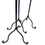 Hand Forged Iron Candelabra Set of 3 (93-113cm) Antique Copper Finish Hammered Stem with Decorative Knop - Image 7