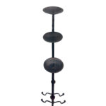Hand Forged Iron Candelabra Set of 3 (93-113cm) Antique Copper Finish Hammered Stem with Decorative Knop - Image 8