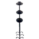 Hand Forged Iron Candelabra Set of 3 (93-113cm) Antique Copper Finish Barley Twist Stem with Deep Cylindrical Cups - Image 7
