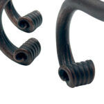 Hand Forged Iron Candelabra Set of 3 (93-113cm) Antique Copper Finish Barley Twist Stem with Socket and Drip Plate - Image 7