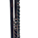 Hand Forged Iron Candelabra Set of 3 (93-113cm) Antique Copper Finish Barley Twist Stem with Arched Base - Image 4