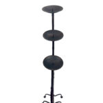 Hand Forged Iron Candelabra Set of 3 (93-113cm) Antique Copper Finish Barley Twist Stem with Arched Base - Image 5