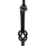 Hand Forged Iron Floor Candelabra (110cm) Hercules Knot Double Stem - Antique Copper or Gold Finish - Image 7