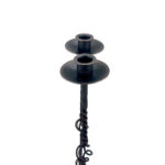 Hand Forged Iron Candelabra Pair (115cm) Antique Copper Expanded Open-Twist Stem - Image 6