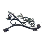 Hand Forged Iron Wall Art Scroll (54cm) Antique Copper & Green Patina Grapevine Motif - Image 12
