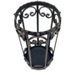 Hand Forged Iron Umbrella Stand (50cm) Antique Copper Scrollwork Design - Image 6