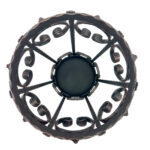 Hand Forged Iron Umbrella Stand (50cm) Antique Copper Scrollwork Design - Image 7