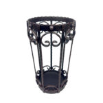 Hand Forged Iron Umbrella Stand (50cm) Antique Copper Scrollwork Design