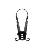 Hand Forged Iron Newspaper & Magazine Rack (54cm) Antique Gold Scroll Design with Arched Handle - Image 9