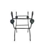 Hand Forged Iron Log Holder (51cm) Antique Copper Leaf Design Firewood Rack - Image 7