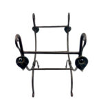 Hand Forged Iron Log Holder (51cm) Antique Copper Leaf Design Firewood Rack - Image 8