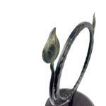 Hand Forged Iron Tabletop Vanity Mirror (55cm) Antique Copper Leaf Design - Image 9
