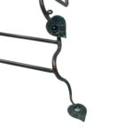 Hand Forged Iron Wall Towel Rack (82cm) Antique Copper Branch Design with Glass Bead Leaves - Image 7
