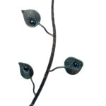 Hand Forged Iron Wall Towel Rack (82cm) Antique Copper Branch Design with Glass Bead Leaves - Image 8